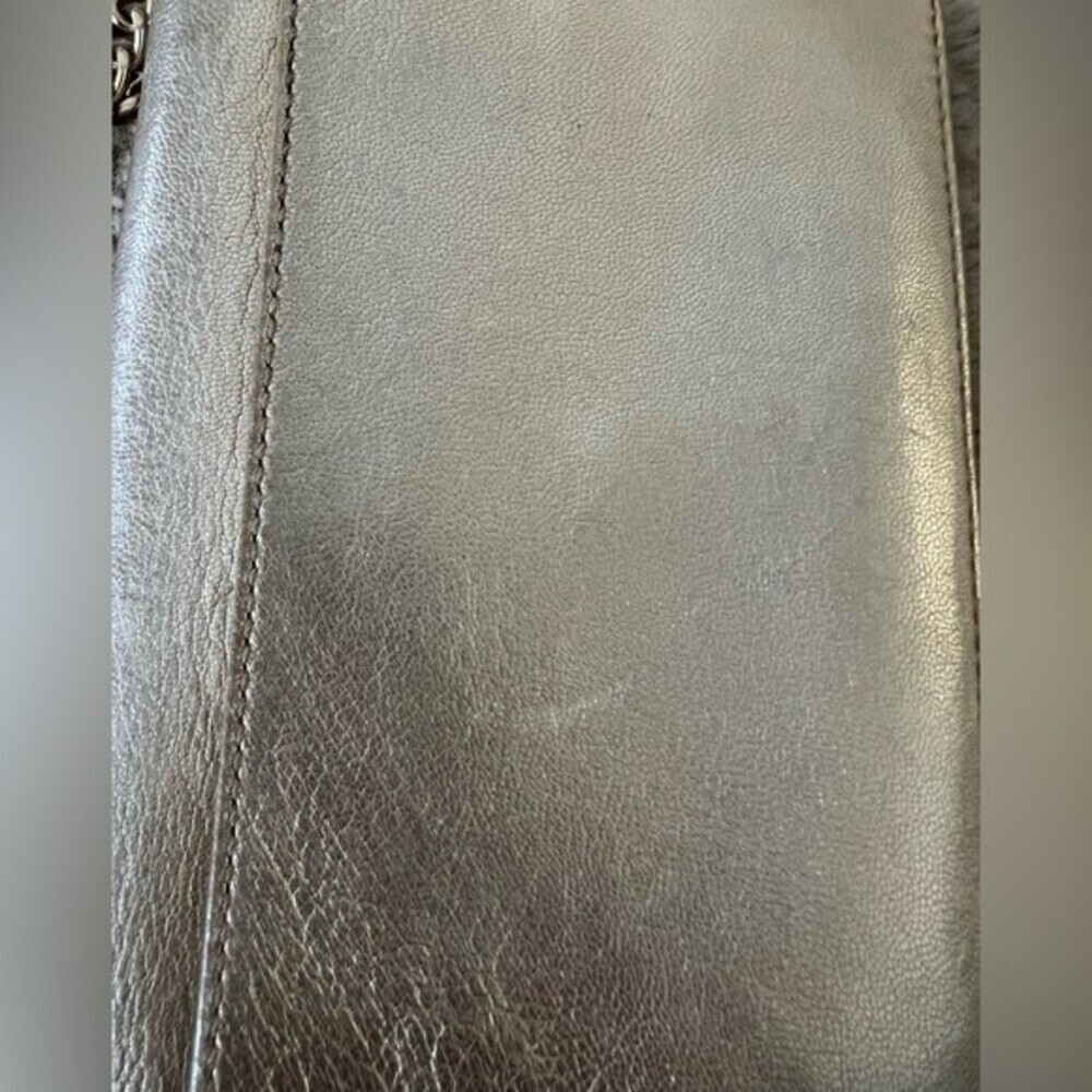 Michael Kors Metallic Gold Chain Crossbody Shoulder Bag Purse - Picture 9 of 13